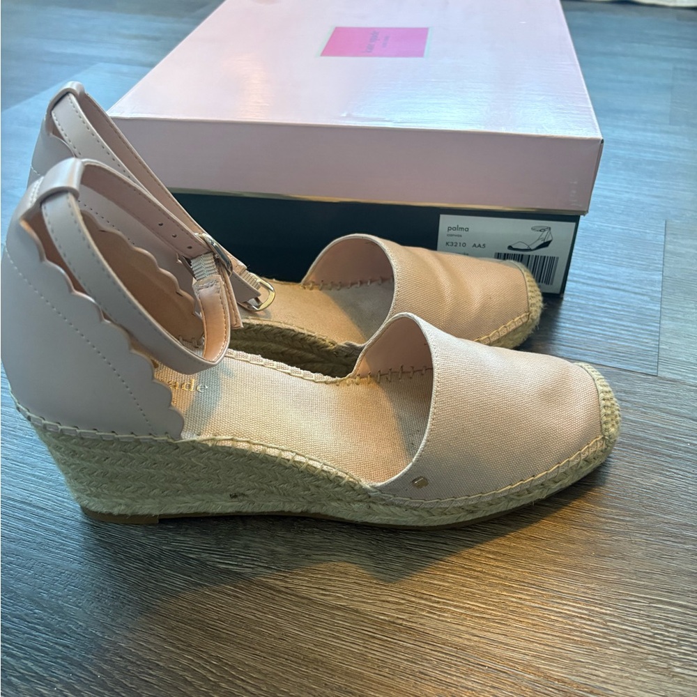 Kate Spade Blush Espadrille Wedges